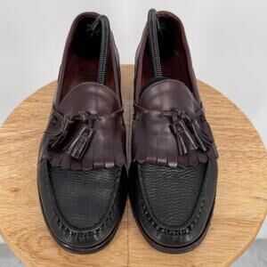 Allen Edmonds Nashua Dress Shoes Mens 9.5 B Brown Black Tassel Loafers USA